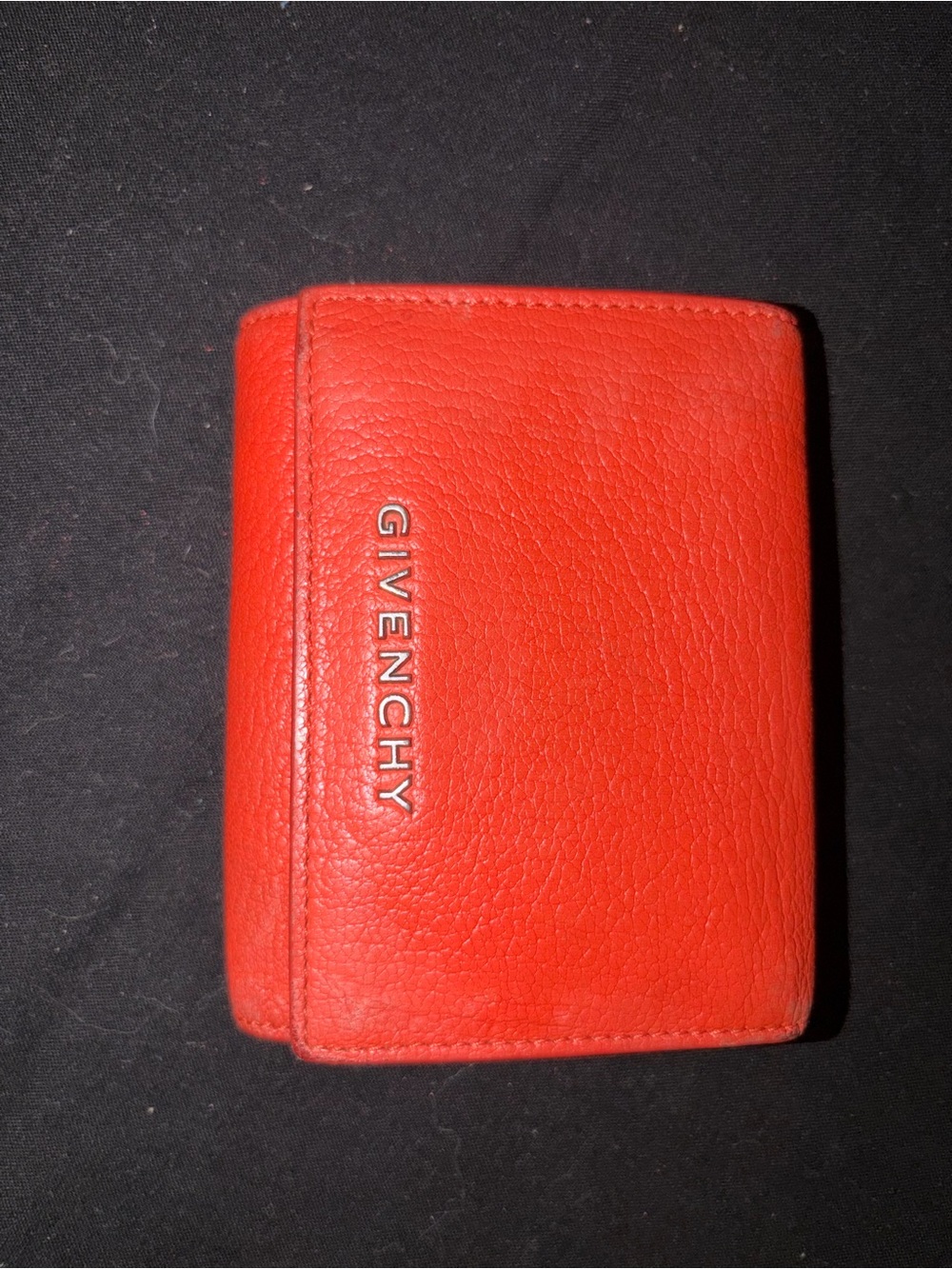 Givenchy Orange-Red Leather Wallet